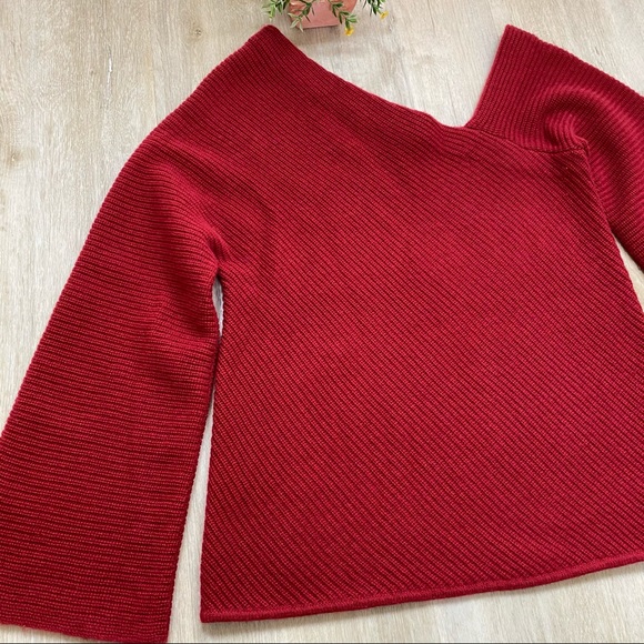 A.L.C. Charly One Shoulder Wool Cashmere Sweater - Picture 9 of 14